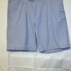 Polo by Ralph Lauren Blue and White Seersucker Stripe Shorts Preppy Cape Cod